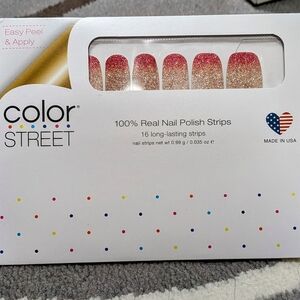Color Street Gold and Pink Nail Strips -Coral Bay